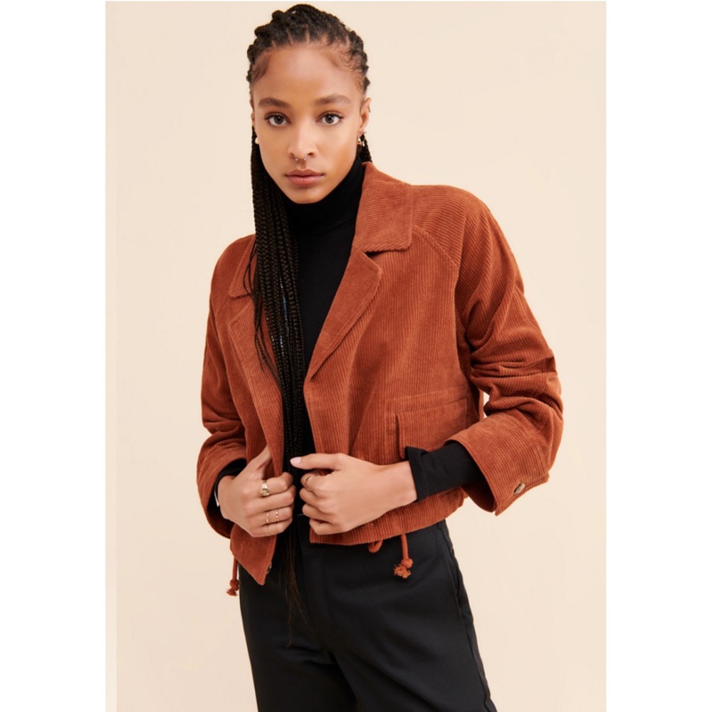 Anthropologie J.O.A Corduroy Cropped Utility Jacket